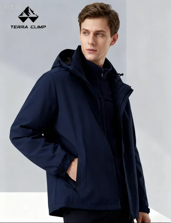 防风防水加厚冲锋衣外套男女春秋冬款可拆卸三合一加绒内胆外套