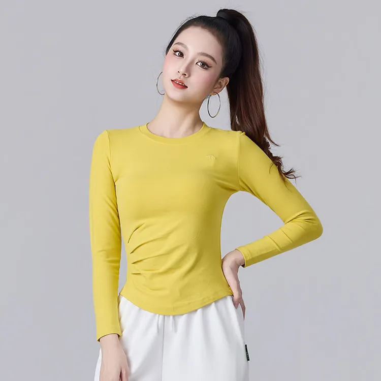 XVRV【秋上新】2025褶皱运动T恤健身户外跑步百搭显瘦上衣