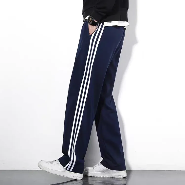 三条杠男女同款棉料舒适经典百搭不挑年龄宽松校服裤运动休闲裤