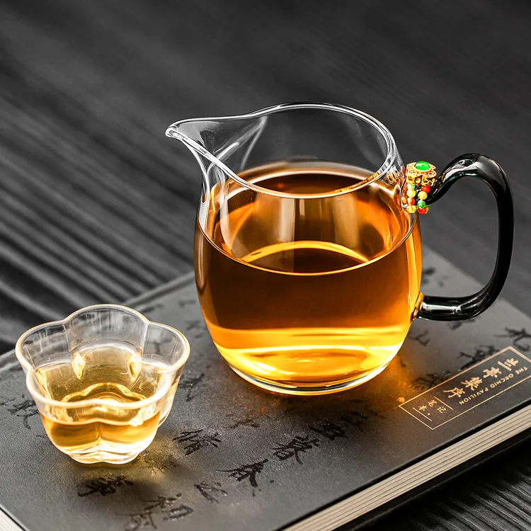 煌山玻璃公道杯家用耐热大容量单个茶海创意高级感分茶器匀杯