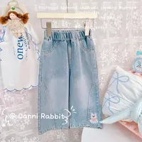 「Dannirabbit」【休闲舒适】韩版刺绣小熊儿童牛仔裤【A1-219】