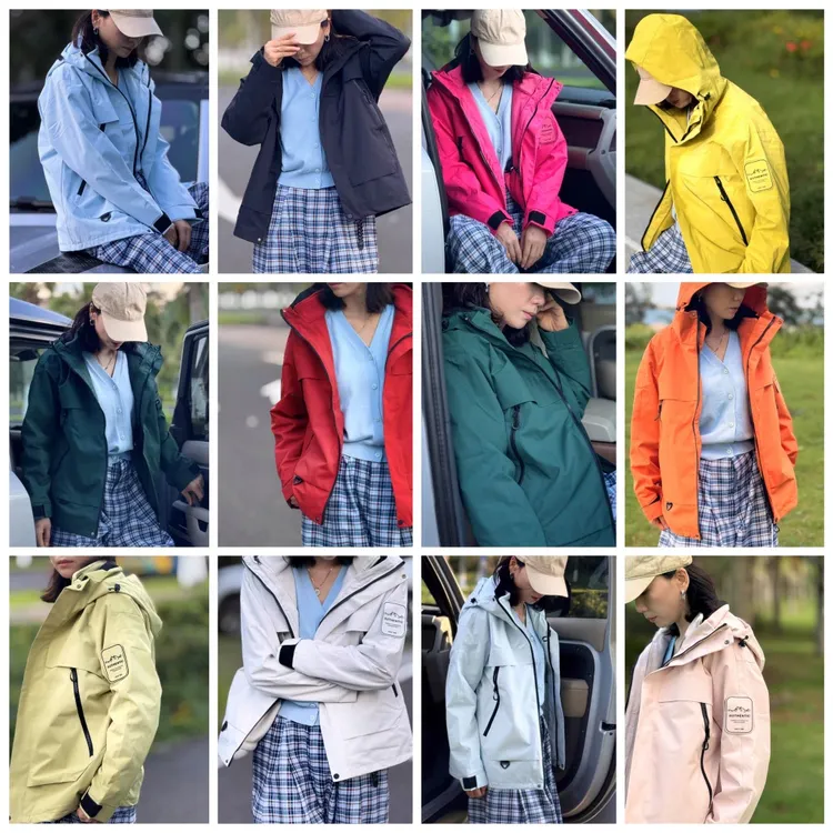 2025秋冬新款可拆卸男女同款户外可拆卸防风防水保暖连帽冲锋衣