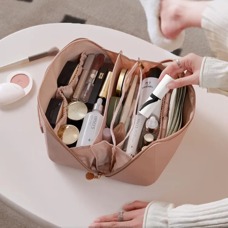化妆包女2025新款高端可携式大容量手提分区收纳包旅行小洗漱