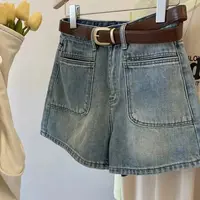 牛仔裤女复古时尚高腰小个子百搭显瘦阔腿牛仔裤