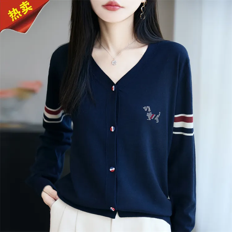 哥弟阿玛施正品2025秋季新款慵懒风时尚刺绣小狗毛衣针织开衫长袖
