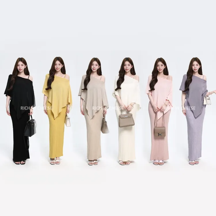 舒胡蕾 清冷千金 套头披肩气质百搭针织显瘦时尚无袖简约吊带裙