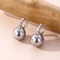 【KEFAN珂梵】女金色经典复古轻奢百搭耳环银色日韩时尚14mm