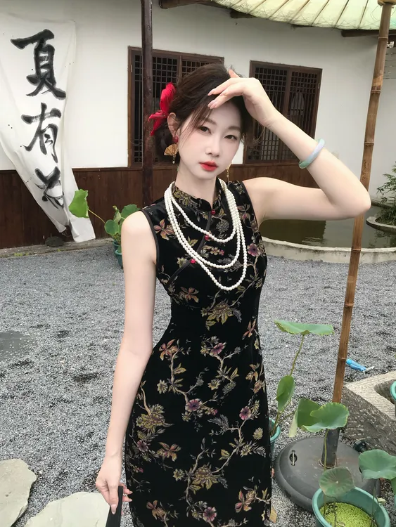 EIA一尧新中式国风【一梦芳华】气质复古女人旗袍连衣裙显瘦民国风