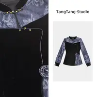 【TangTang·Studio】色织牛仔丝绒百搭时尚显瘦女装上衣-2510318