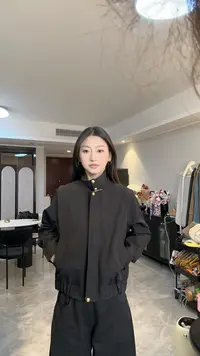 【阿呱专属】女外套夹克款勃艮第红极简风中性穿搭巴洛克风扣子