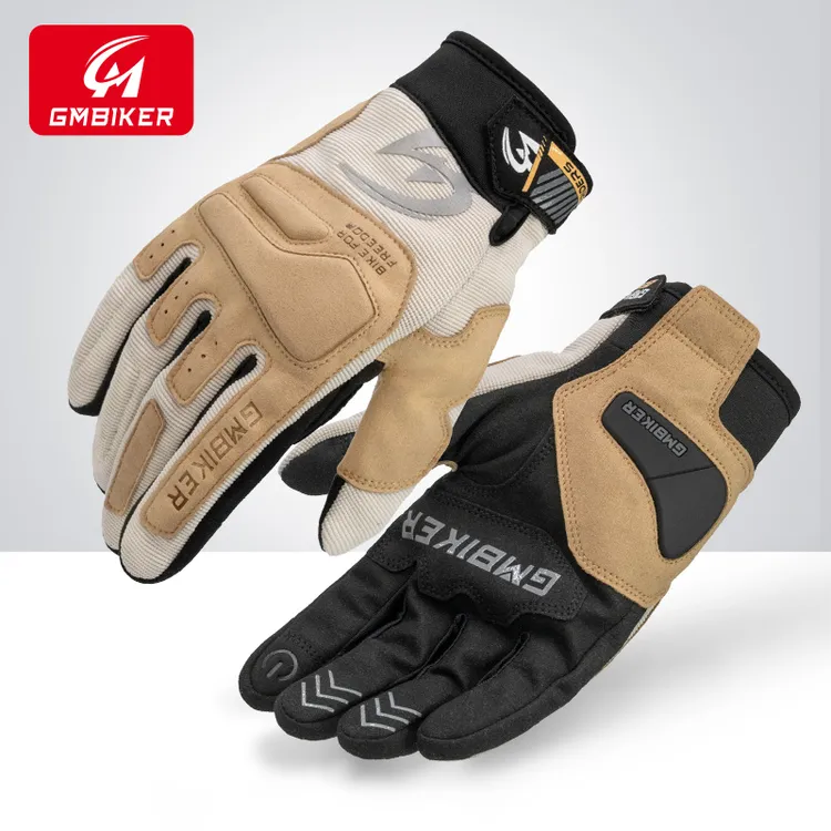 摩托车手套触屏夏透气骑士复古巡航街车机车防护防摔骑行装备四季