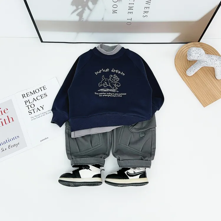 儿童冬卫衣加绒款长袖2025新款秋冬装男童 HZ251127 悠悠童话童装