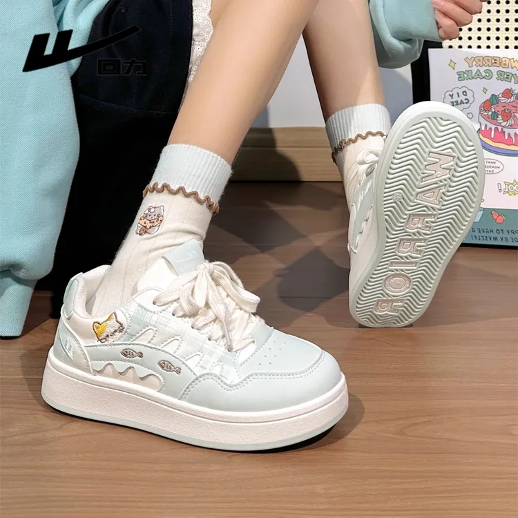 回力猫咪小鱼小白鞋女2025秋冬新款百搭休闲鞋小众设计学生板鞋女