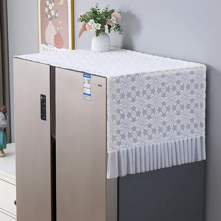 冰箱防尘罩冰箱帘双开门盖布盖巾防尘布遮盖单开门洗衣机罩冰箱套