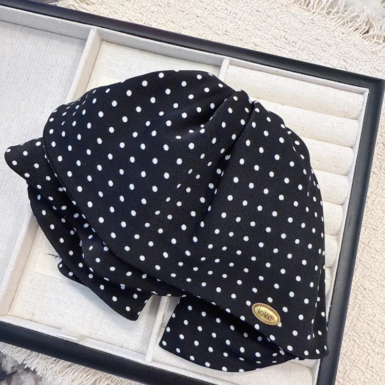 轻奢波点金标小裙摆发夹马尾夹