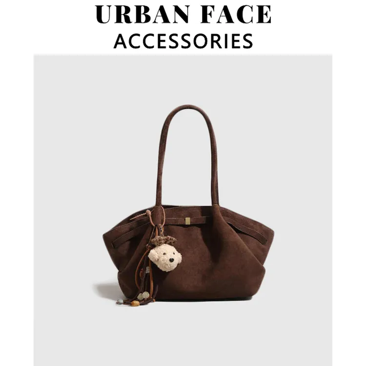 【赵露思同款】URBAN FACE麂皮绒托特包女秋冬超火大容量单肩腋下包
