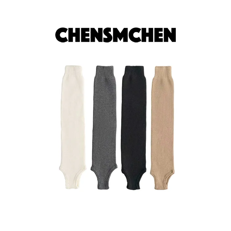 CHENSMCHEN 纯色时尚百搭坑条踩脚袜套CSS10523NL