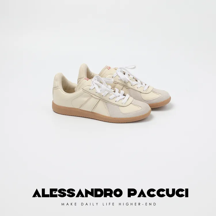 AP洛哥24011X【控行】牛皮＆牛反绒系带平底时尚舒适休闲德训鞋