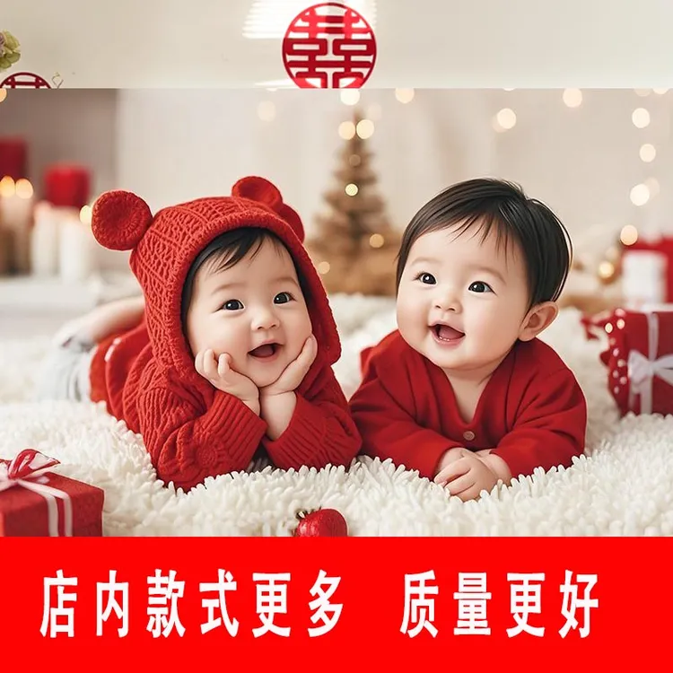 宝宝海报照片画报龙凤可爱婴儿画像孕妇备孕胎教图片墙贴女宝贴画