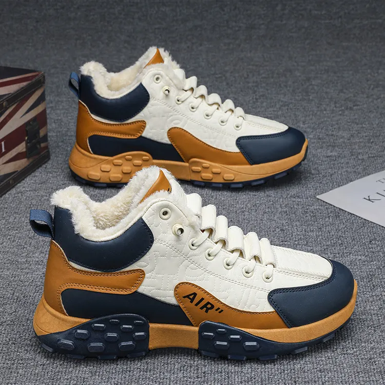 马丁靴男2023新品冬季加绒保暖二棉鞋高帮防寒加厚雪地靴运动潮鞋