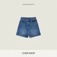 CHER IMOR【蓝调】韩系显瘦高腰牛仔短裤 002 Hi Fortune