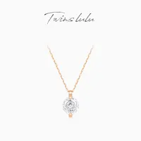 TWINS LULU 925银 镀K金 时尚轻奢小众高级八边形几何项链TSJ7878