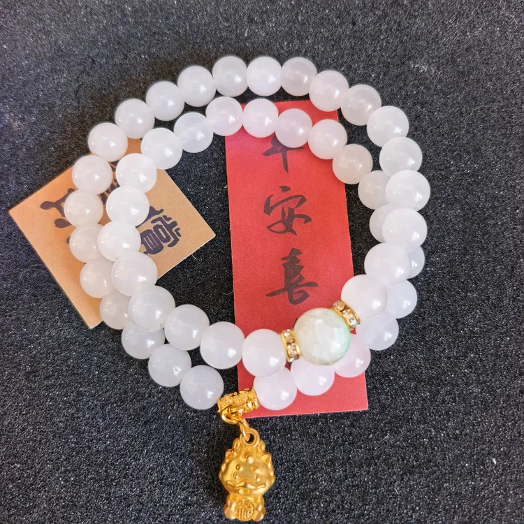 铜合金琉璃手链 琉璃手链 双圈款式设计气质百搭小众时尚