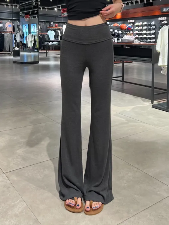 Dingdan自制垂垂裤微喇女秋冬新款加绒休闲弹力高个子运动休闲裤