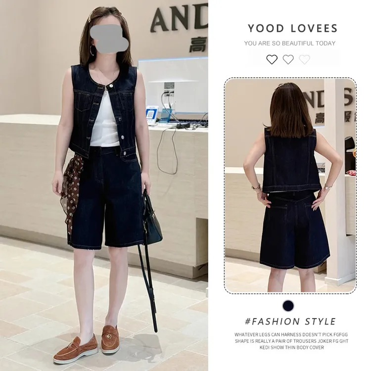 2025超火夏装一整套流行漂亮高级感清冷气质上衣短裤复古两件套潮