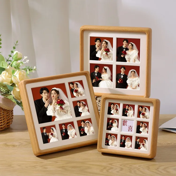 九宫格相框照片摆台婚纱照周年纪念diy定制洗照片高级感节日礼物