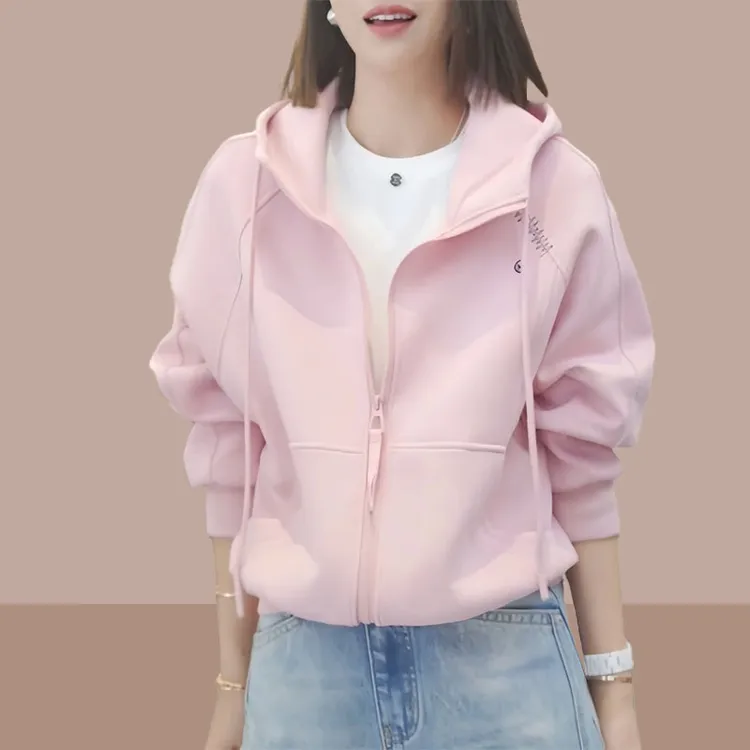 2025春秋新款开衫卫衣外套女士洋气休闲百搭连帽上衣显瘦时尚女装