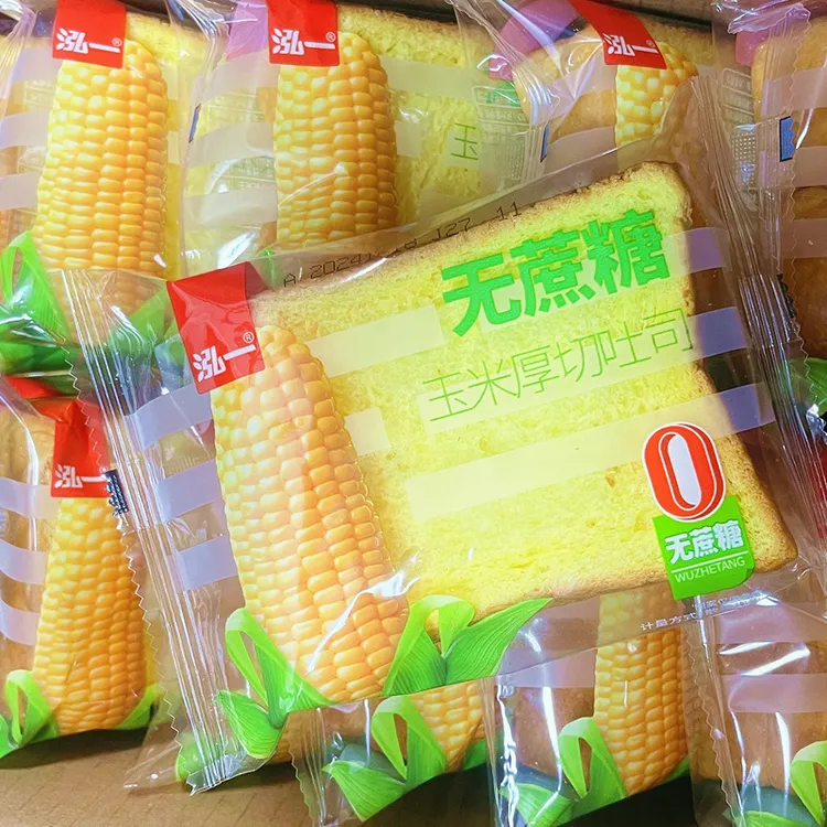 泓一无蔗糖玉米厚切吐司切片面包健康营养早餐小零食小吃休闲食品