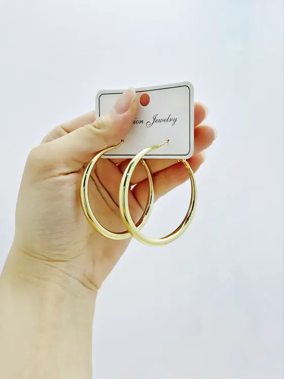 铜合金耳饰 高级感气质耳圈耳环欧美夸张简约冷淡风耳坠小众新款