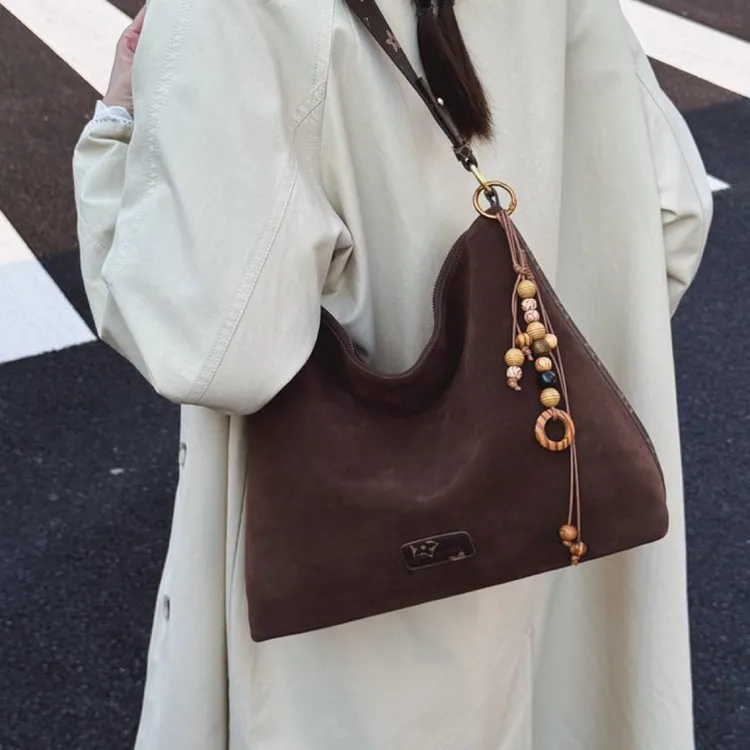 新疆包邮洋洋女包麂皮绒加厚拼花单肩斜挎两用包【160620】