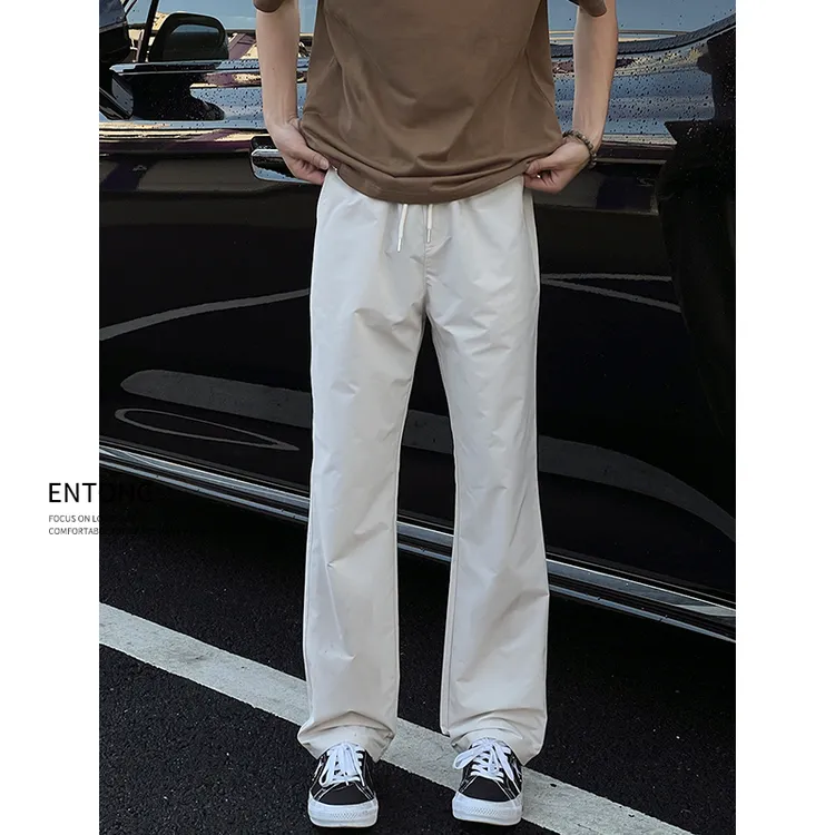 Entong美式潮牌夏季薄款微宽松户外机能速干休闲裤男生直筒长裤子