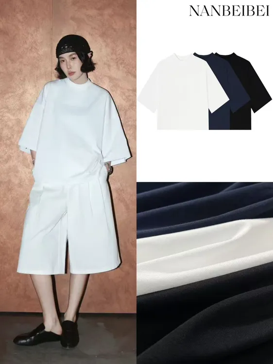 NanBeiBei 'ROW系T' 设计款特调色简约宽松廓版宽袖上衣 023