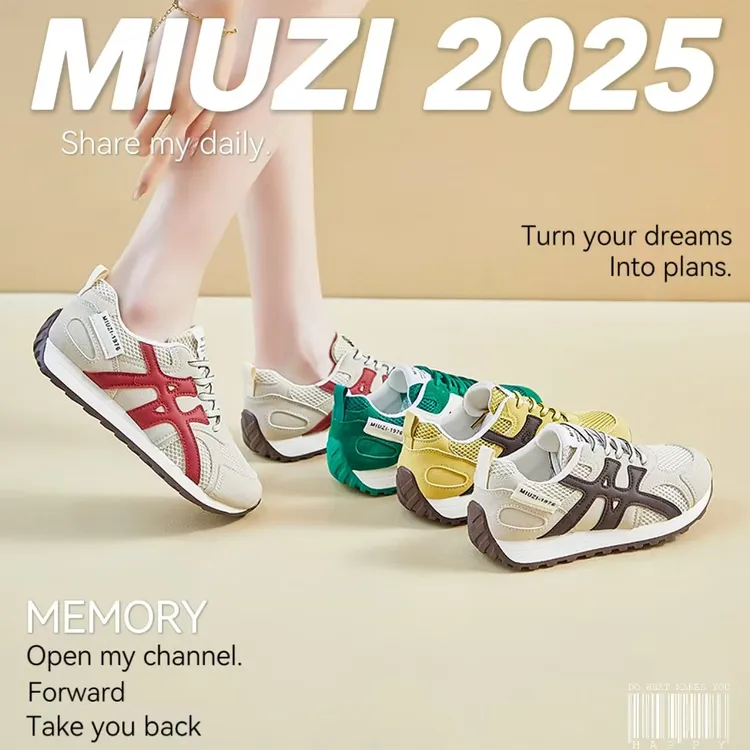 【外贸尾单】日系春季新款阿甘鞋女潮跑步运动休闲百搭平底德训鞋