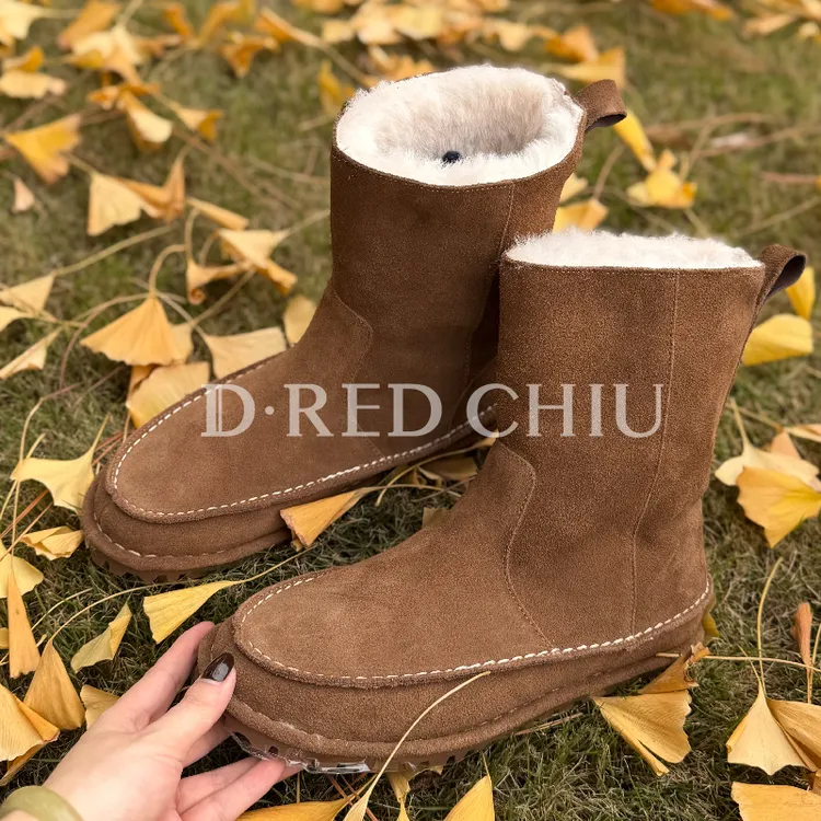 进口皮毛一体雪地靴 轻便 舒适 超暖