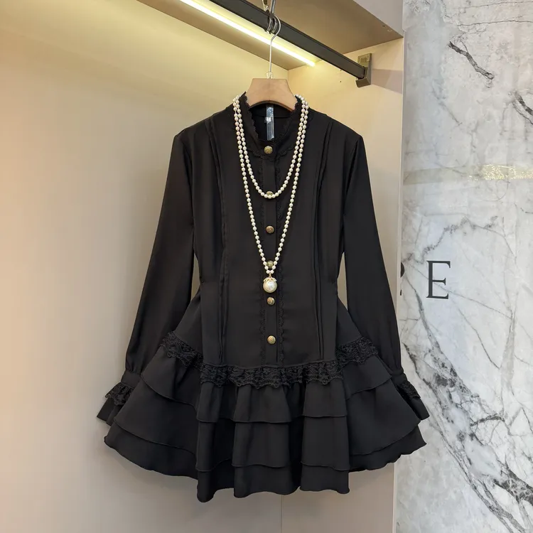 2025时尚气质欧货轻奢高级感收腰显瘦大码精致洋气连衣裙2577