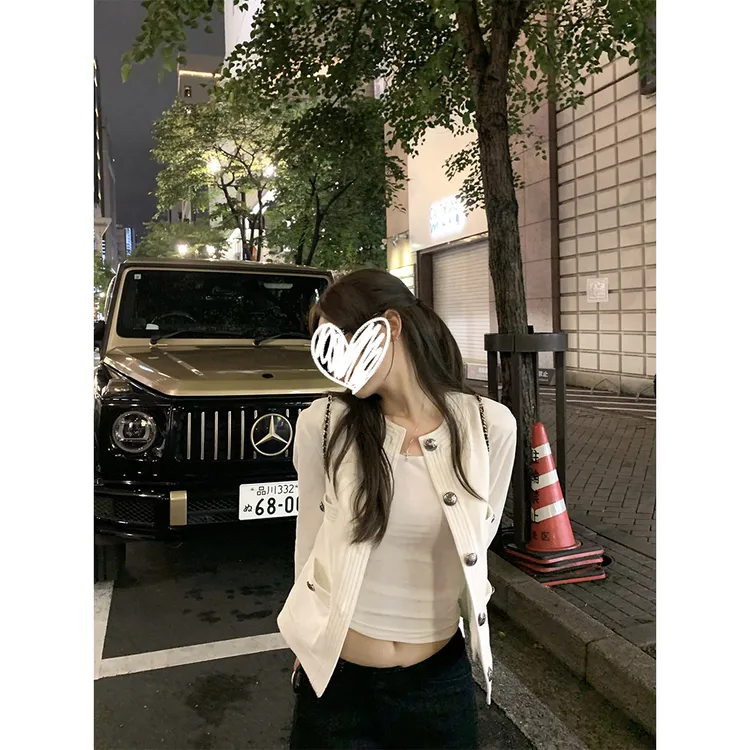 【中古香香】人气王！设计感明线撞色小香外套22190#