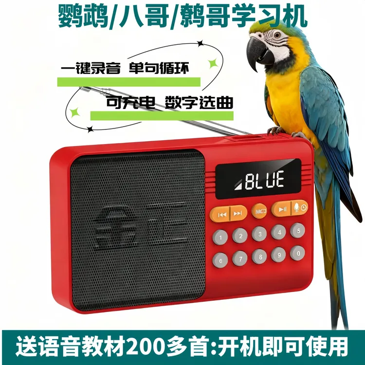 鸟用虎皮金钢鹦鹉说话复读机八哥鹩哥学习口哨录音循环说话训练器
