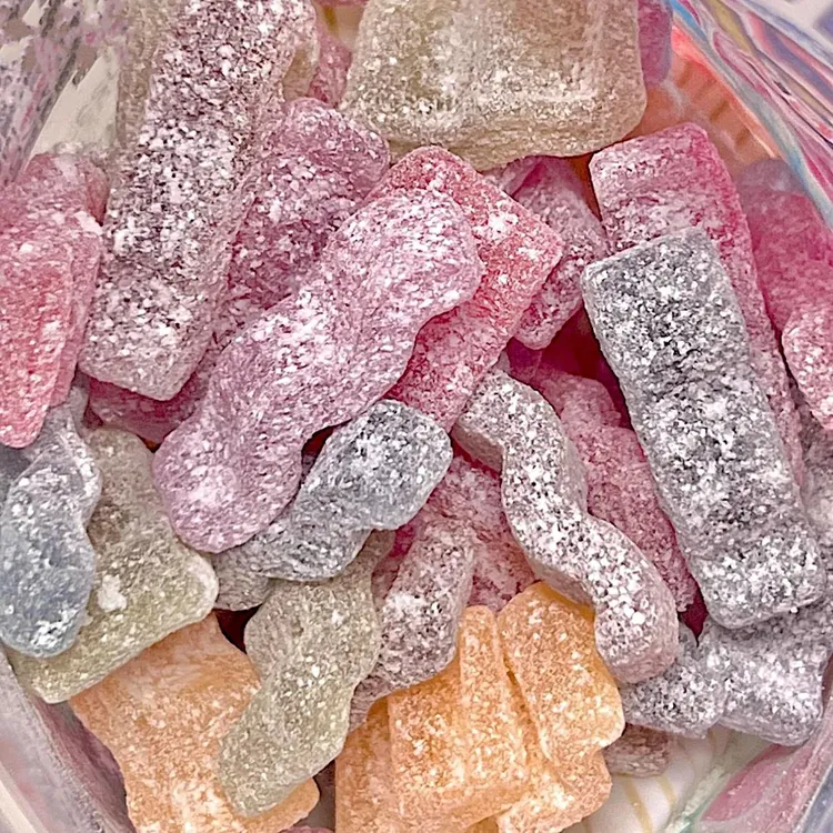 好吃！日本进口Kanro甘乐酸粉波浪软糖苏打汽水糖 酸酸耐嚼糖果