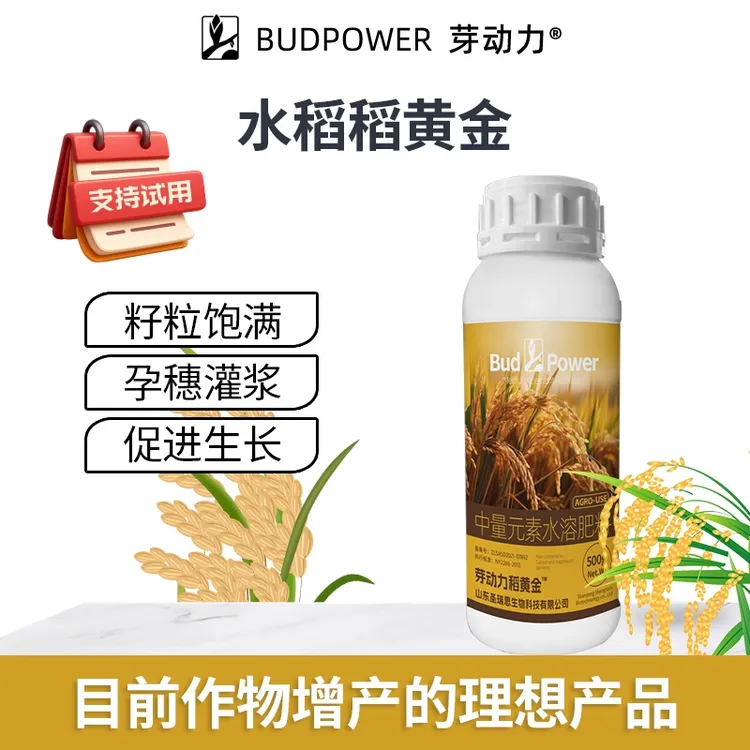 芽动力稻黄金水稻促分蘖茎秆粗壮苗籽粒饱孕穗灌浆促进生长叶面肥