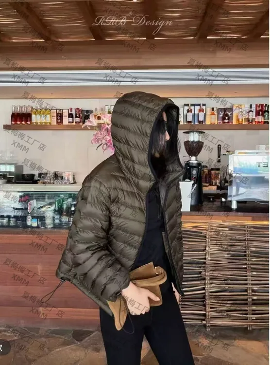 XMM.《排骨三星鹅绒》冬款时尚百搭潮流洋气休闲保暖鹅绒羽绒服9137