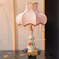【ZC·宗宸家居】复古风暖光手工编织台灯白瓷黄铜法式轻奢百搭台灯