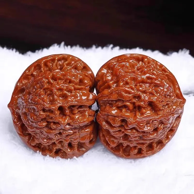 王勇麒麟纹官帽文玩核桃包浆盘玩手盘男士手把件古玩官帽核桃文玩商品图