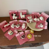 儿童发夹韩版可爱饰品宝宝碎发刘海边夹少女毛绒卡通配饰A1