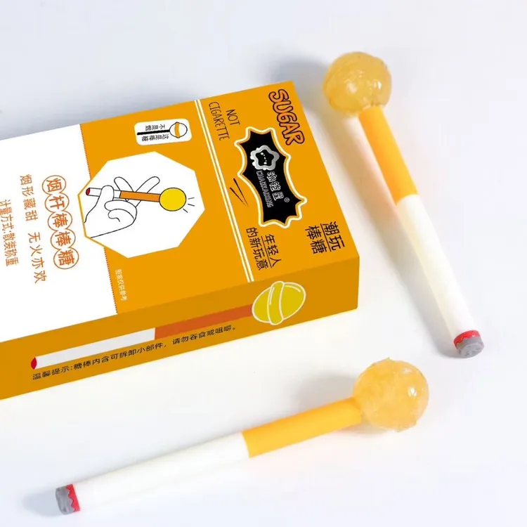 网红爆款创意烟杆棒棒糖趣味便宜创意网红水果味糖果学生搞笑零食