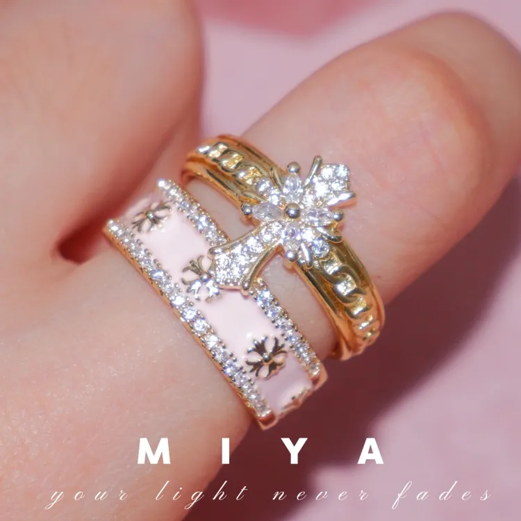 铜合金锆石戒指 巴黎甜心~公主水粉色滴油锆石超闪美式戒指