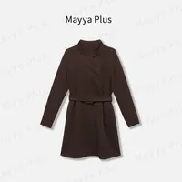 【伦敦回忆】Mayya Plus麦芽定制春秋流光风收腰A字连衣裙32537387